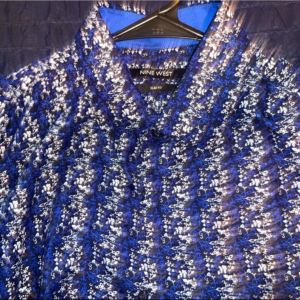 Nine West Men’s Slim Fit Dress Shirt 15-15.5 34/35